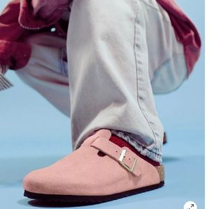 Birkenstock Boston Leather Suede pink clay